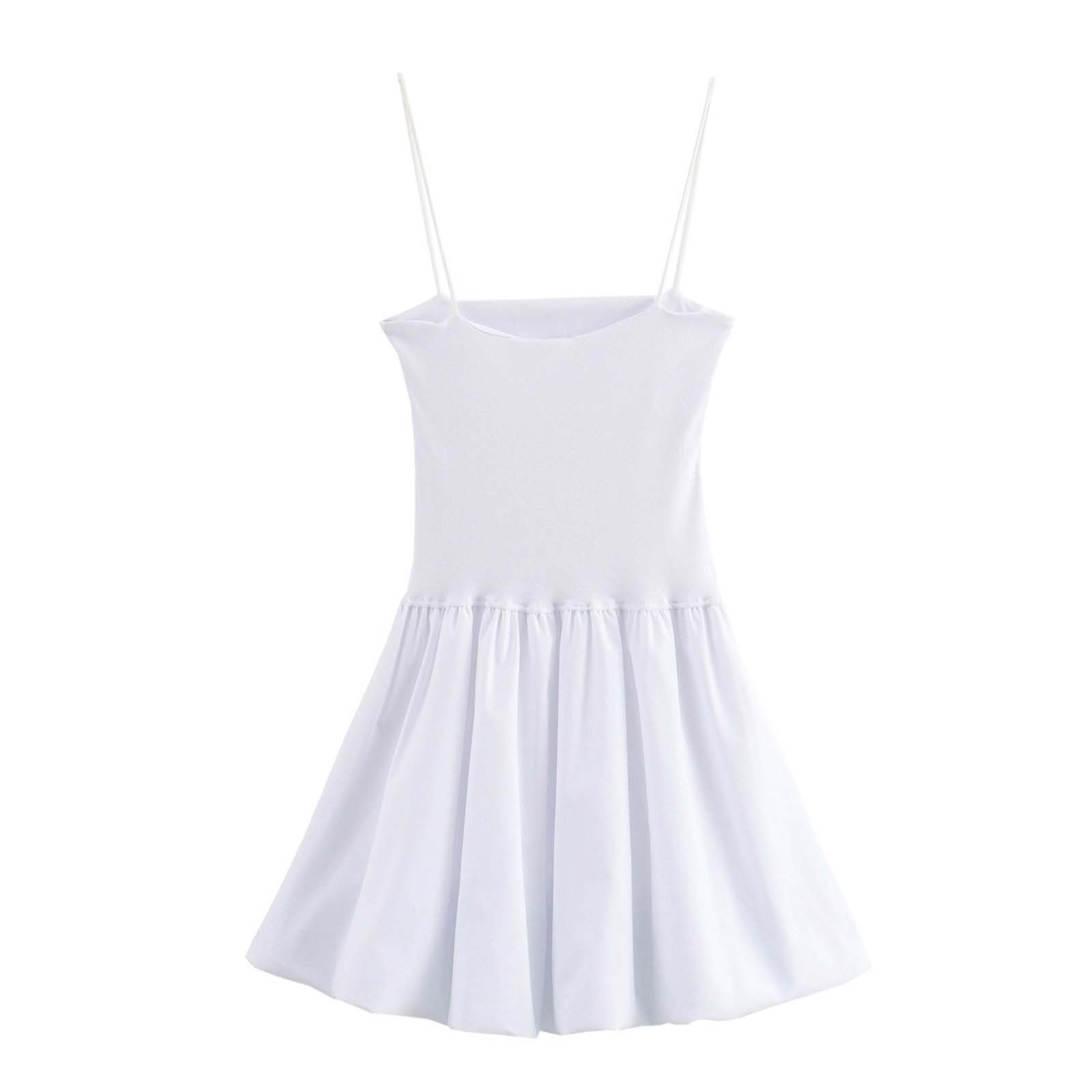 thumbnail image 2 of Vestido de gasa con volantes y patchwork para mujer: elegante atuendo para fiestas de verano y bodas, 2 of 4